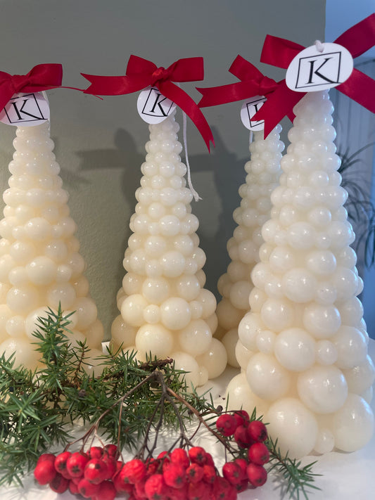 Beeswax Candle Bubble Christmas Tree - Elegant & Unique Holiday Decor