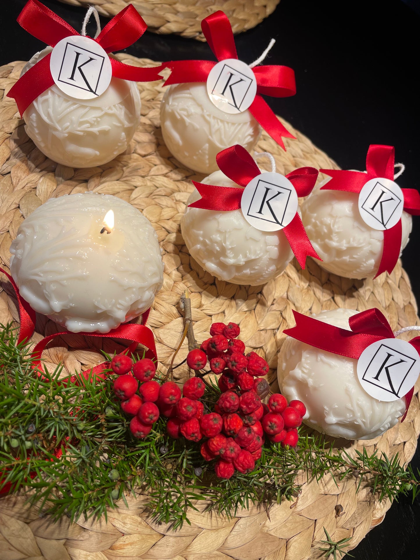 Soy Wax  Christmas Ball  Candle