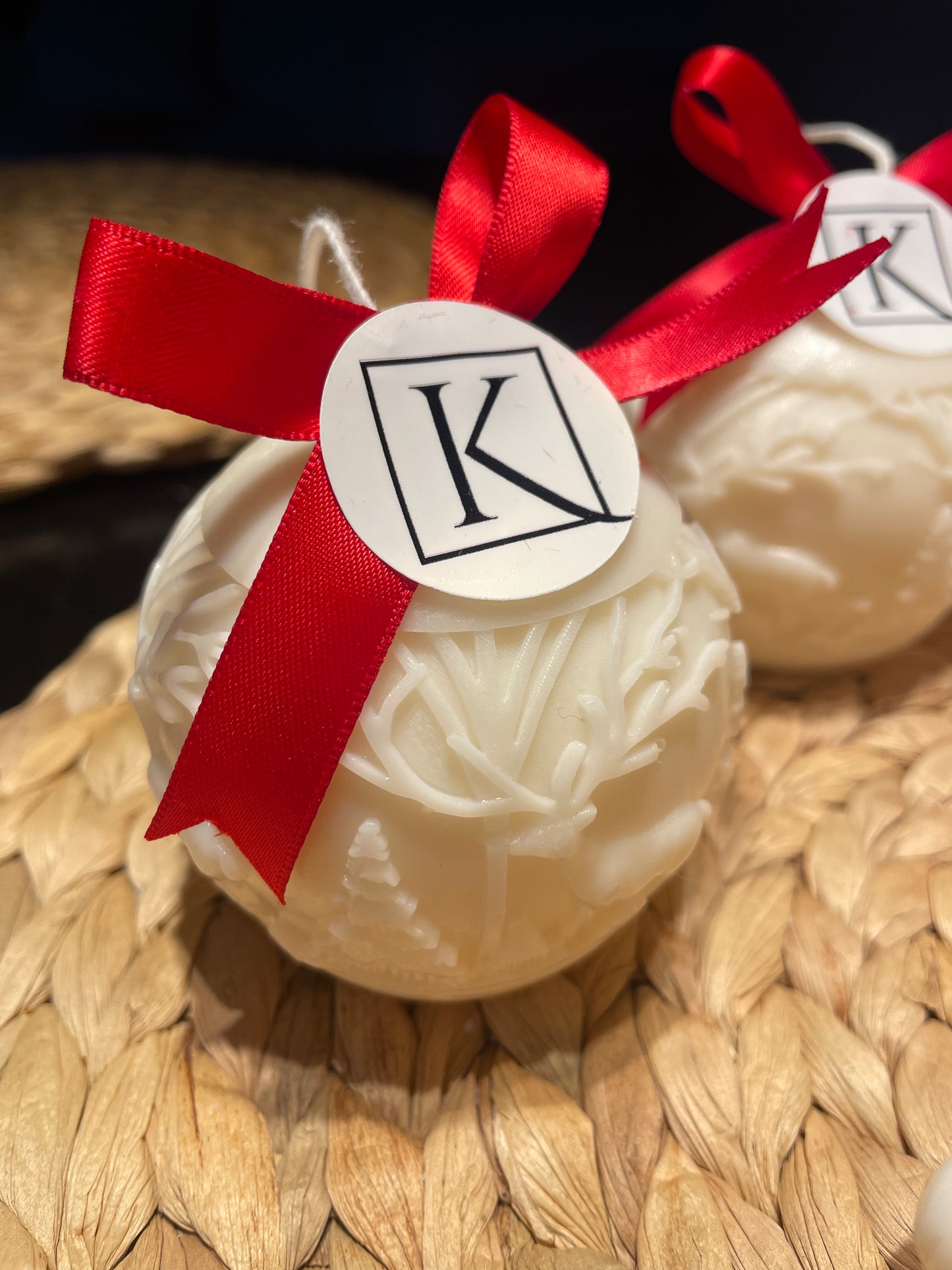 Soy Wax  Christmas Ball  Candle