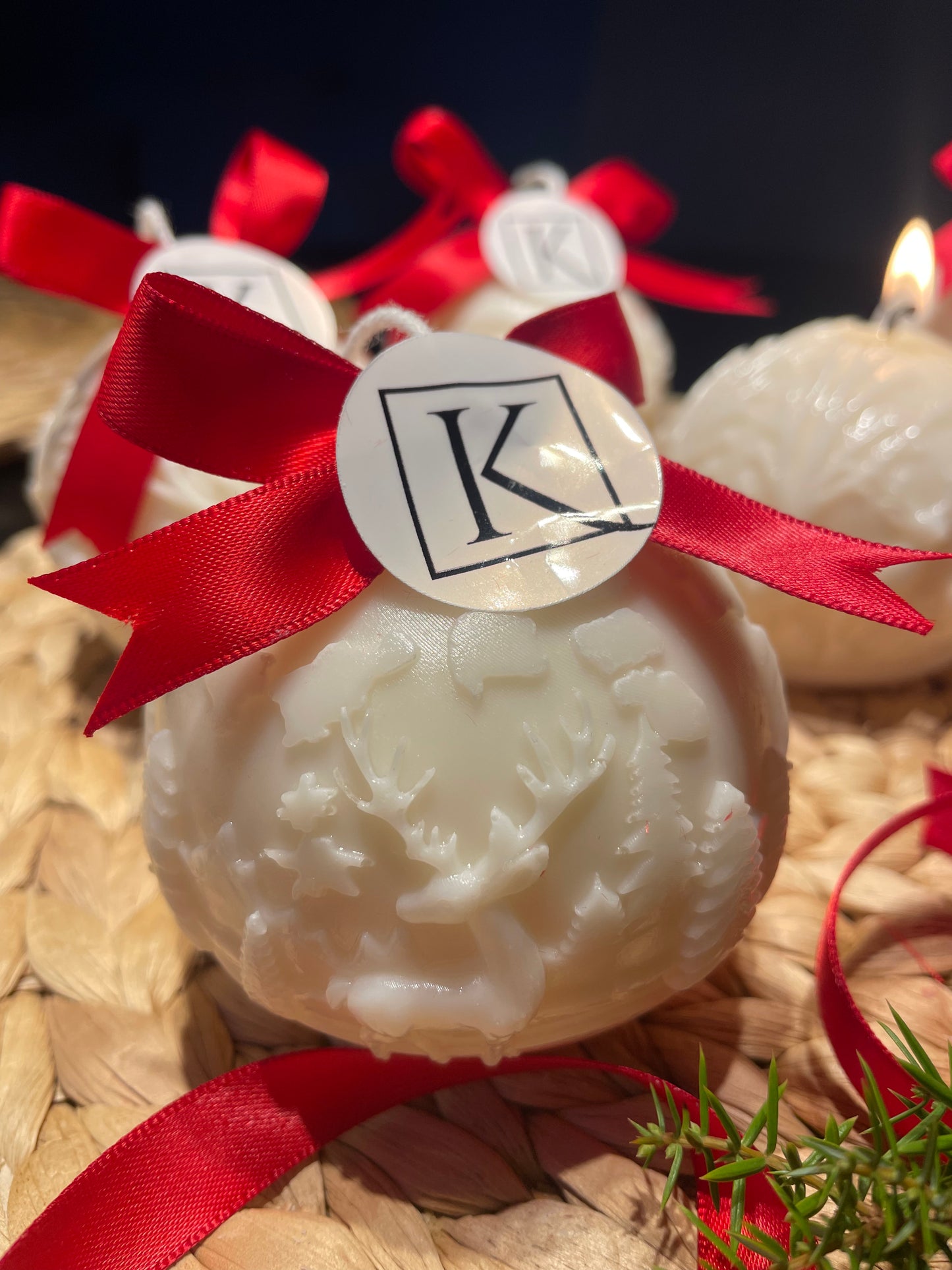 Soy Wax  Christmas Ball  Candle